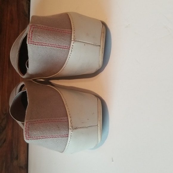 Fitflop Due Mary Jane Beige Flat Canvas Leather Platform Slip On Casual Sneakers - Picture 3 of 7